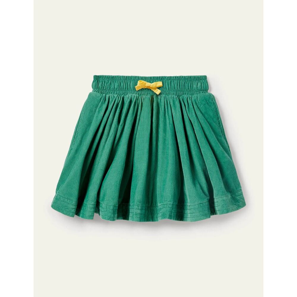 Mini Boden Woven Twirly Skirt, Forest Green, Size 11-12Y